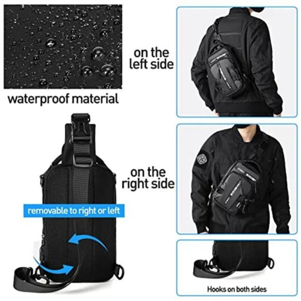 Anti Theft Sling Crossbody Backpack Shoulder Bag for Men Lightweight